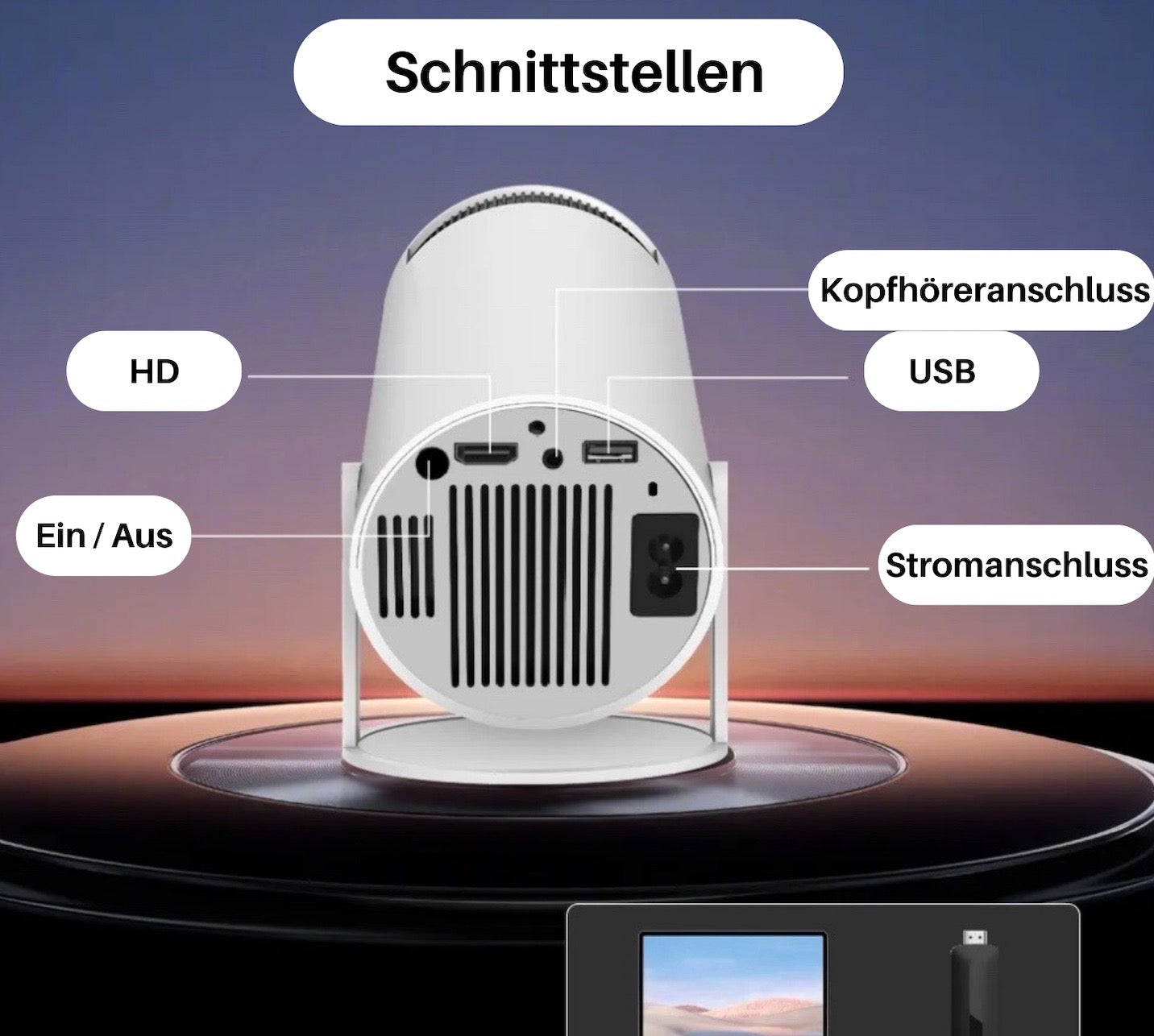 Tragbarer Mini Projektor