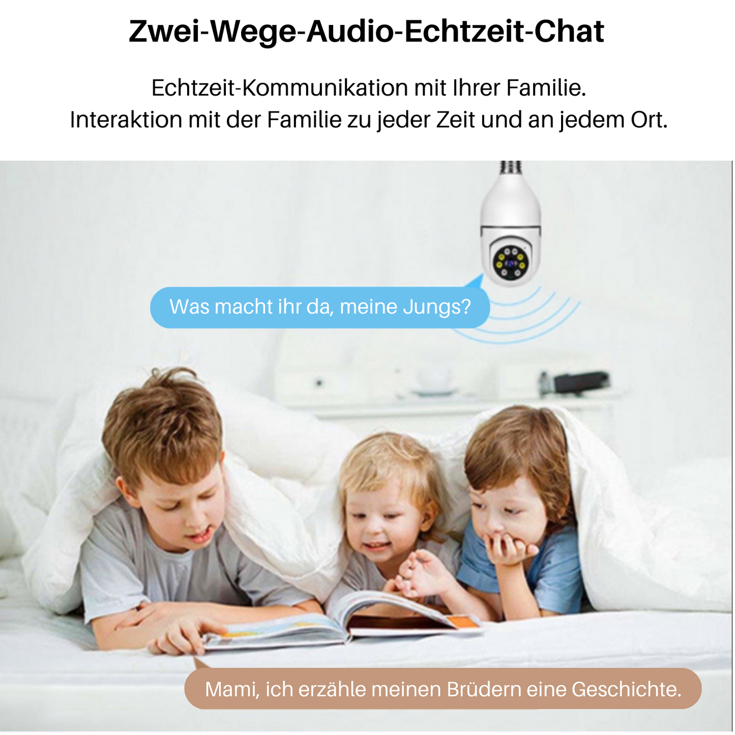 Automatische WiFi 5G Glühbirne Überwachungskamera mit Nachtsicht Funktion