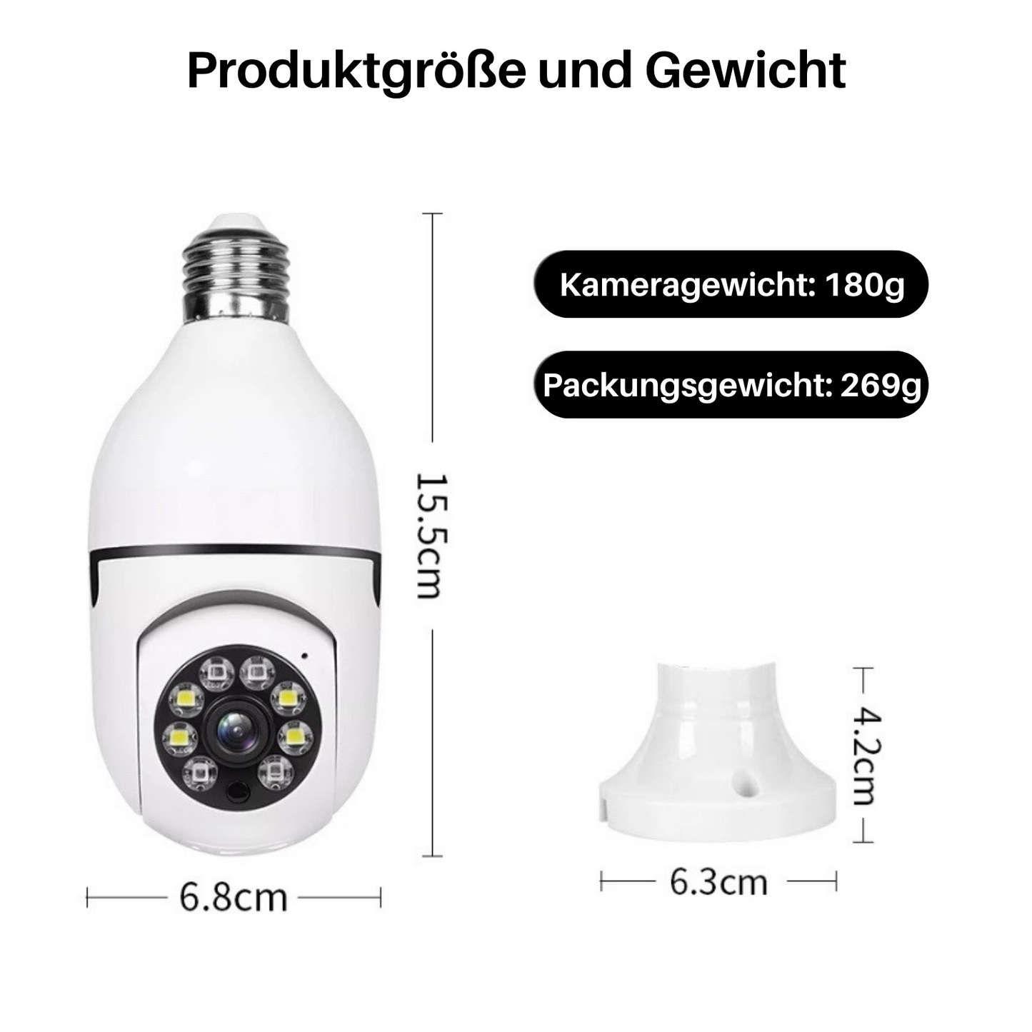 Automatische WiFi 5G Glühbirne Überwachungskamera mit Nachtsicht Funktion