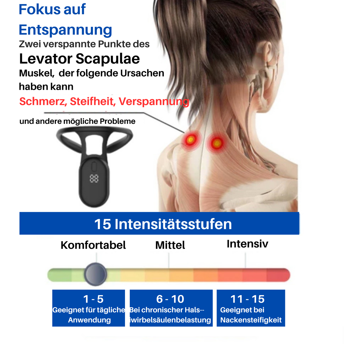 SLIMORY Ultraschallgerät zur Lymphdrainage für den Hals