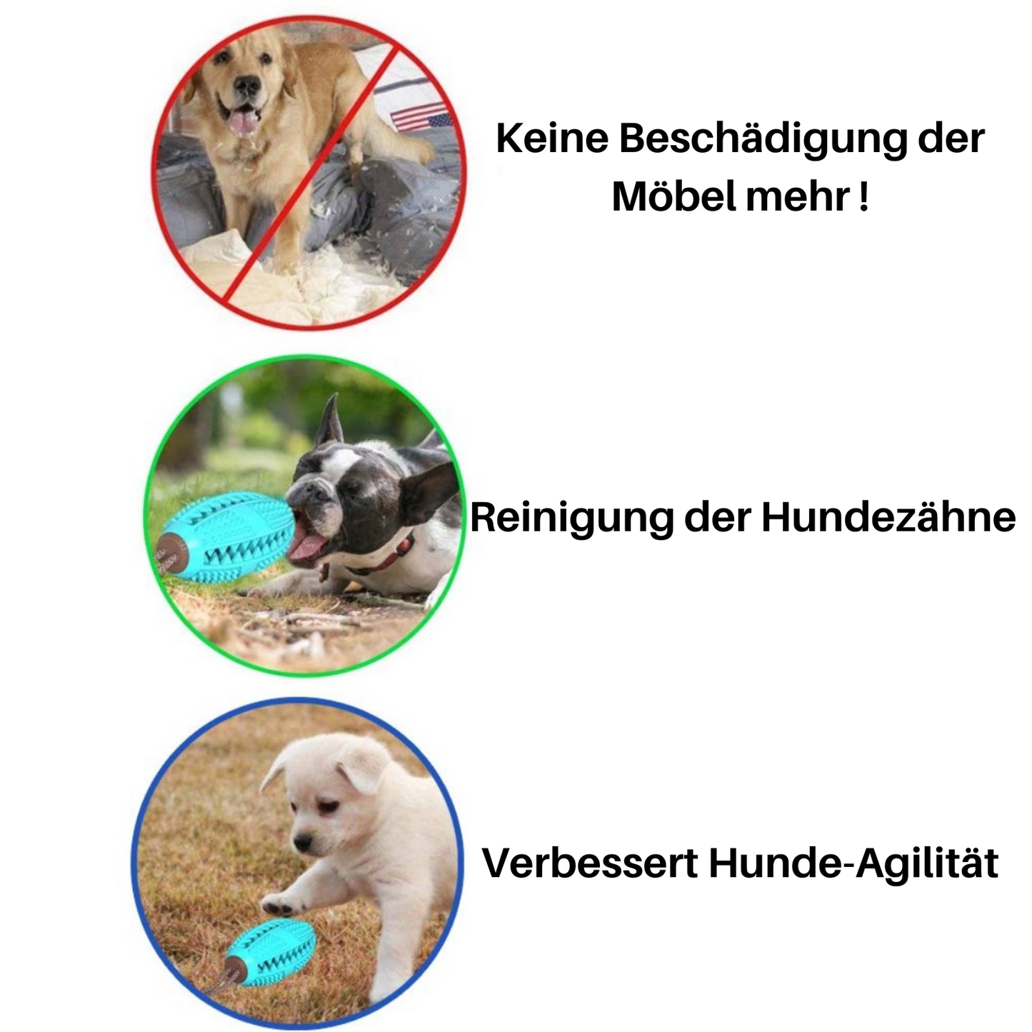 "TugToy" - Saug-Ballspielzeug. Für Zahnreinigung und Fütterrung (50% Rabatt).