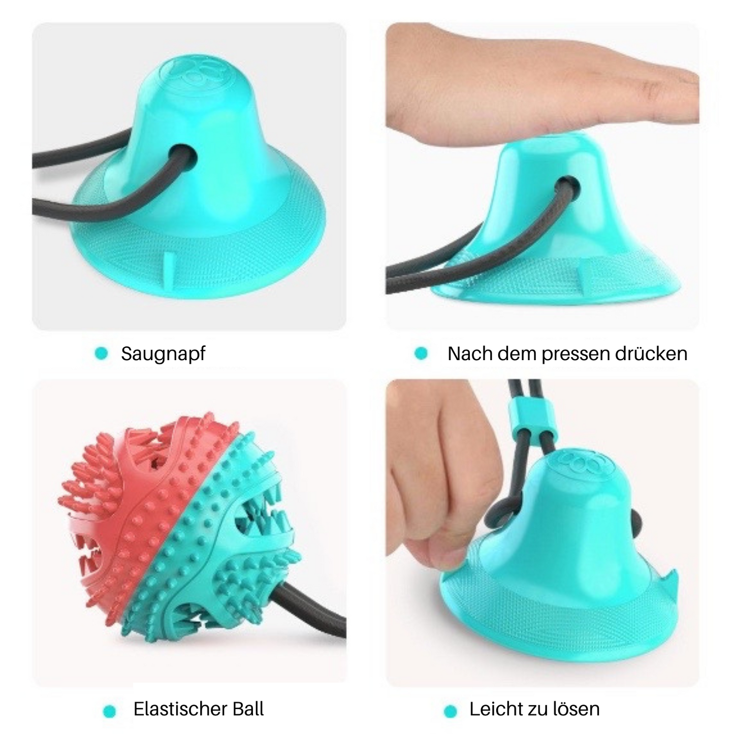"TugToy" - Saug-Ballspielzeug. Für Zahnreinigung und Fütterrung (50% Rabatt).