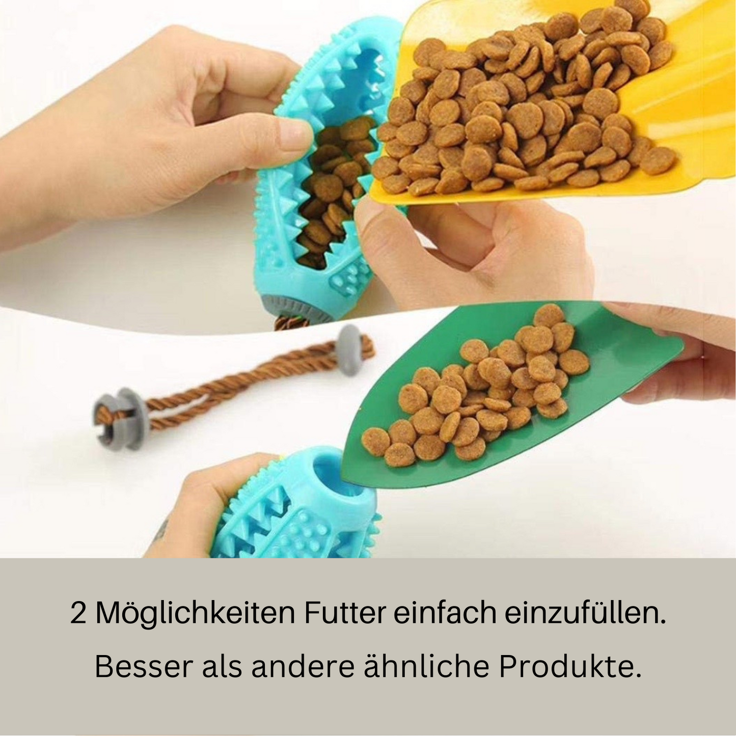 "TugToy" - Saug-Ballspielzeug. Für Zahnreinigung und Fütterrung (50% Rabatt).