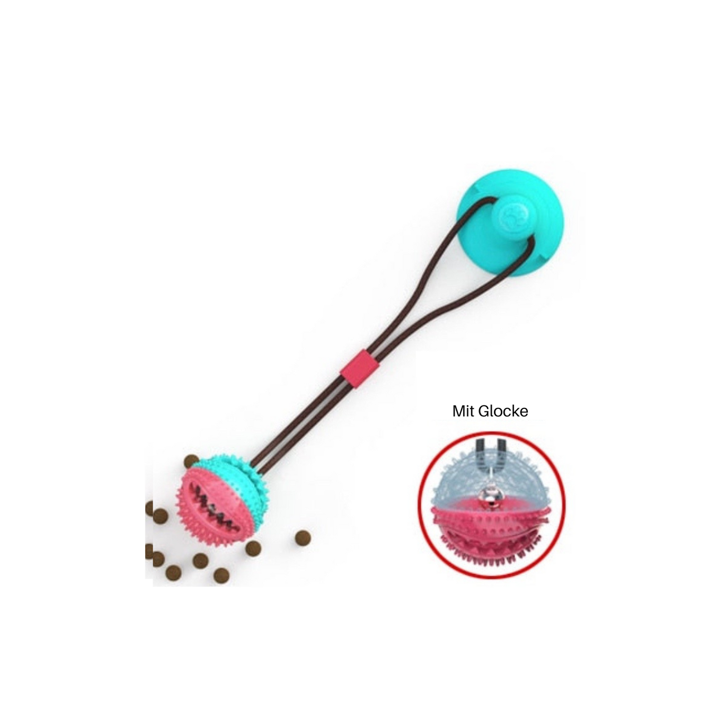 "TugToy" - Saug-Ballspielzeug. Für Zahnreinigung und Fütterrung (50% Rabatt).
