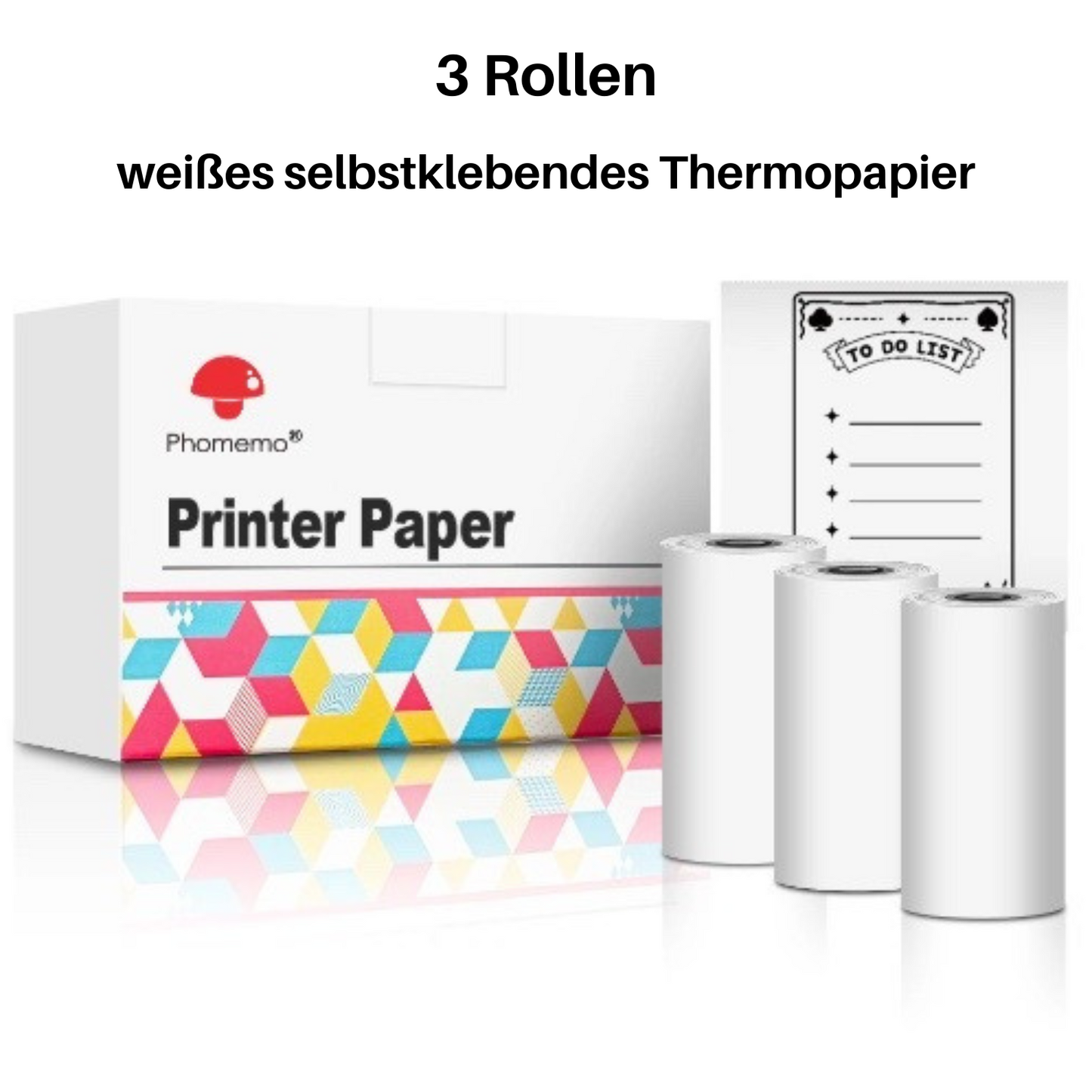 T02 Mini Drucker mit selbstklebendem Papier