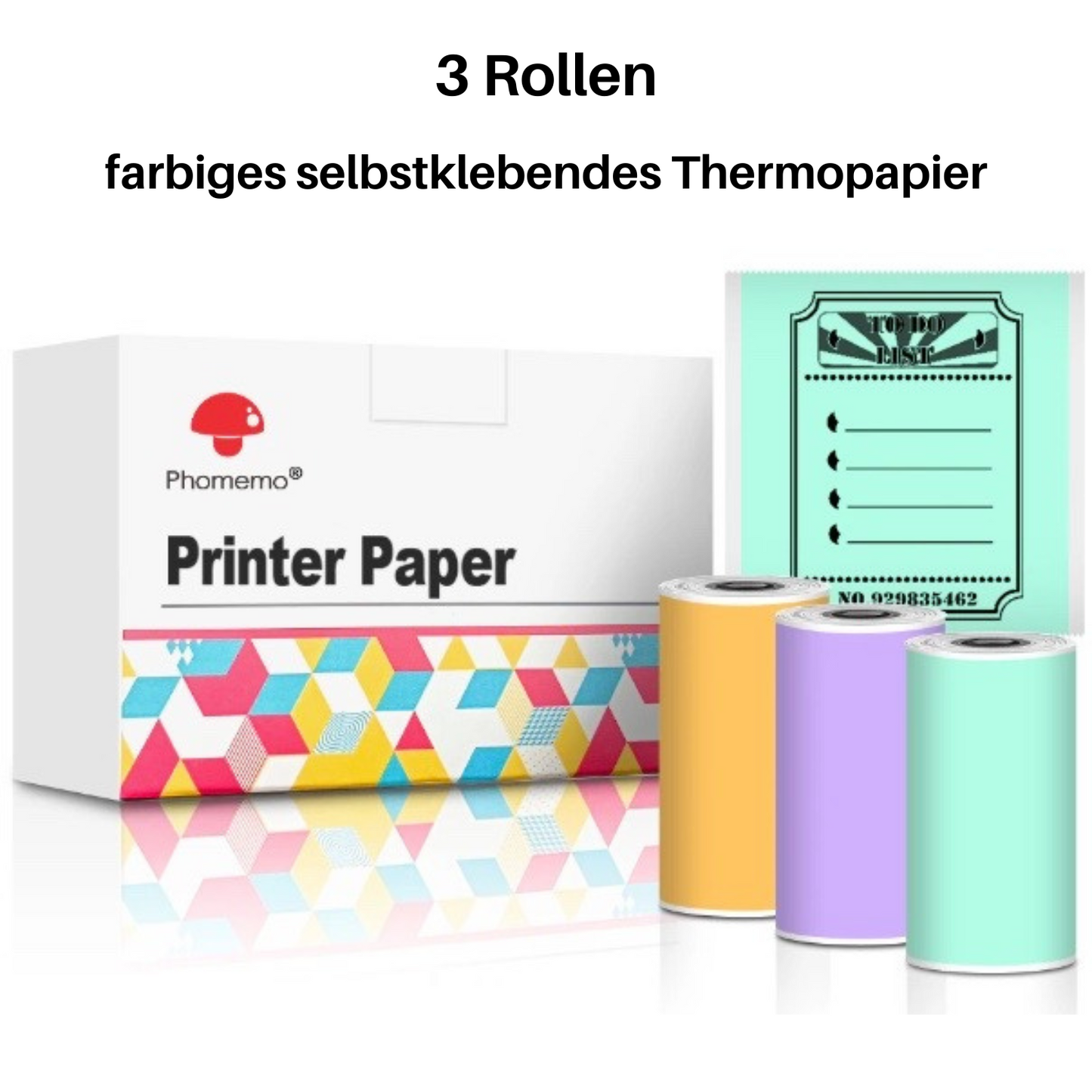 T02 Mini Drucker mit selbstklebendem Papier