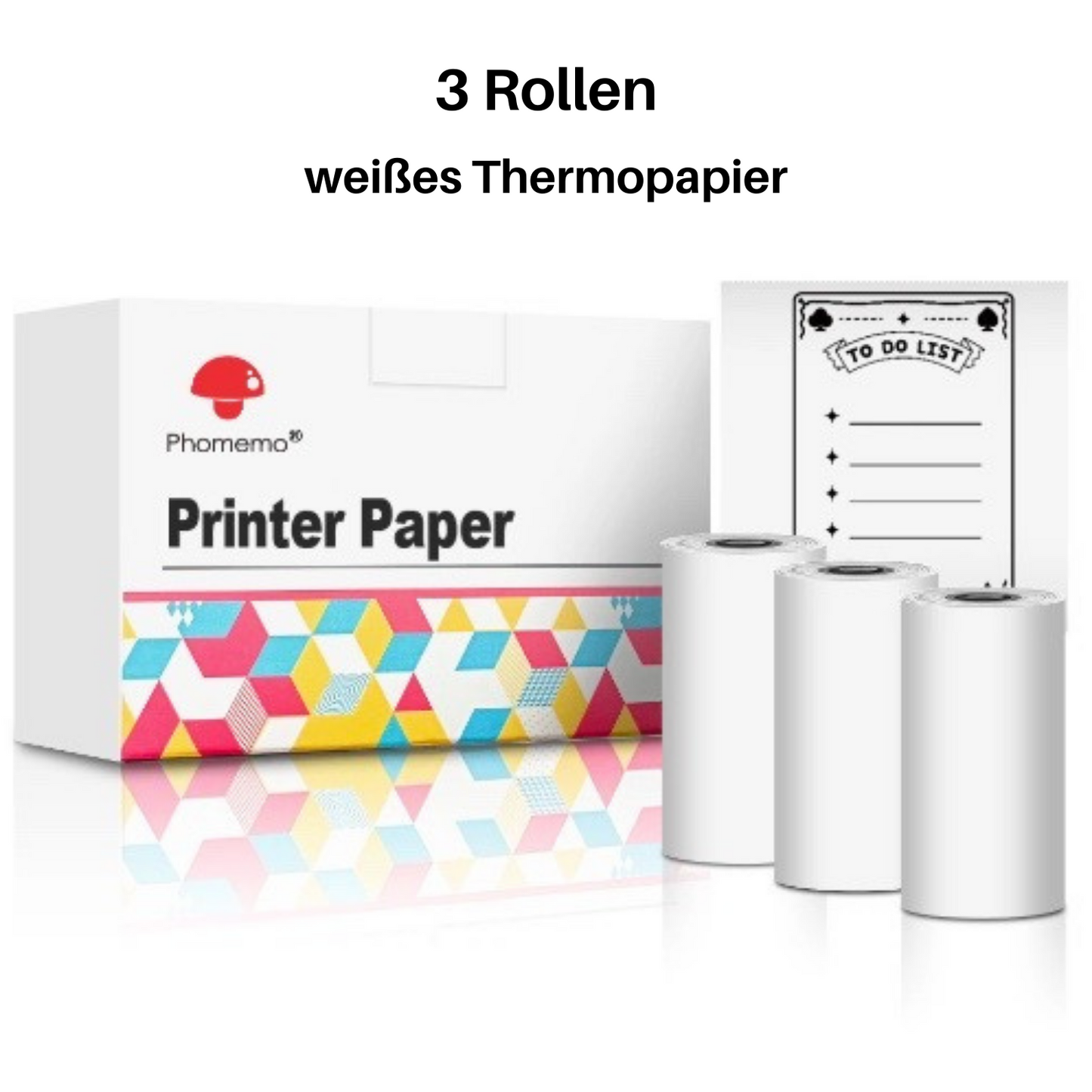 T02 Mini Drucker mit selbstklebendem Papier
