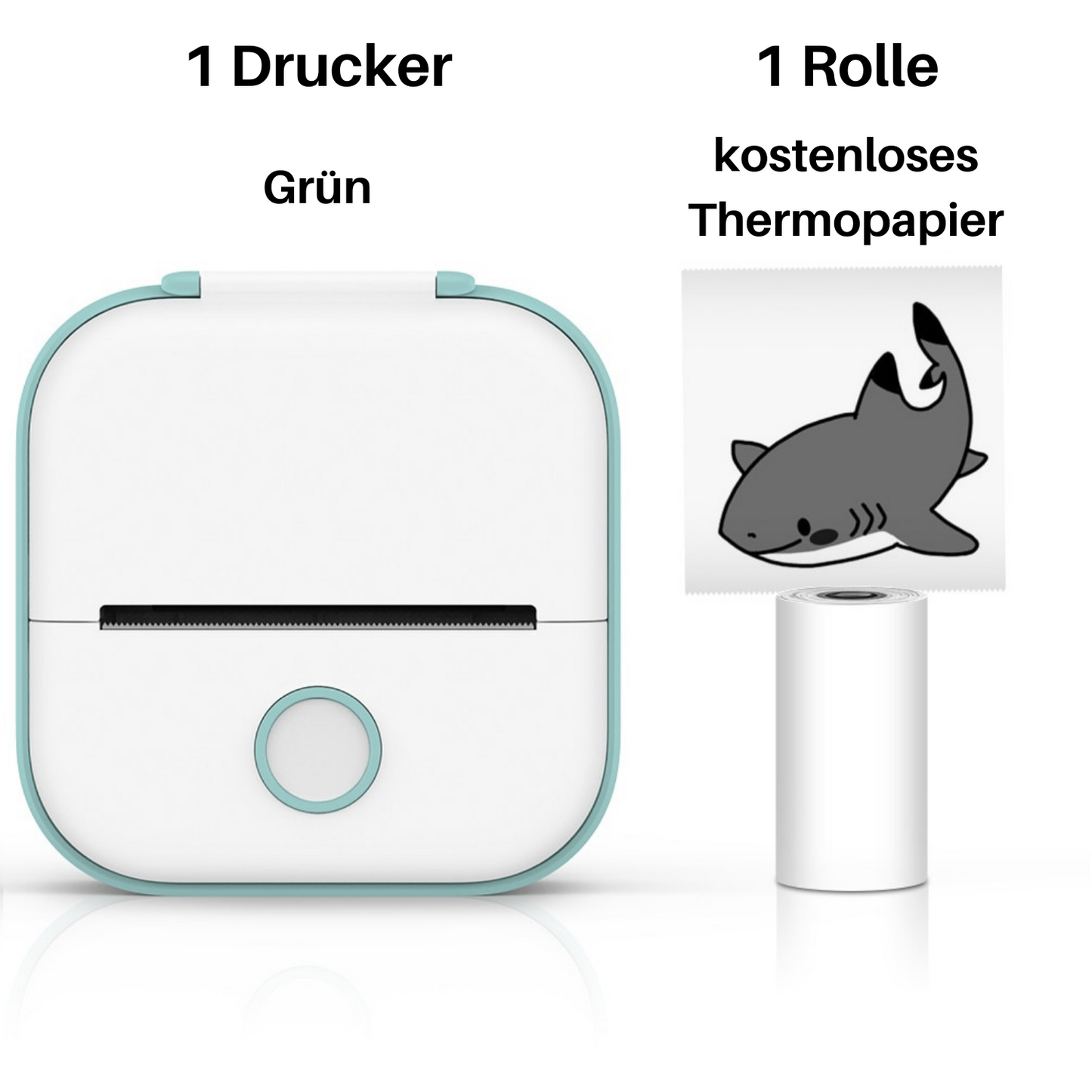 T02 Mini Drucker mit selbstklebendem Papier